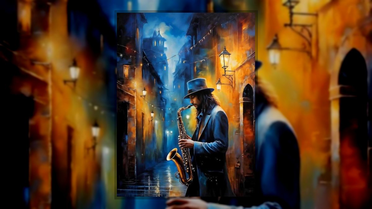 Kollár Kornélia: Egy halk zeneszó című vers illusztrációja a Múzsák Könyvtárában