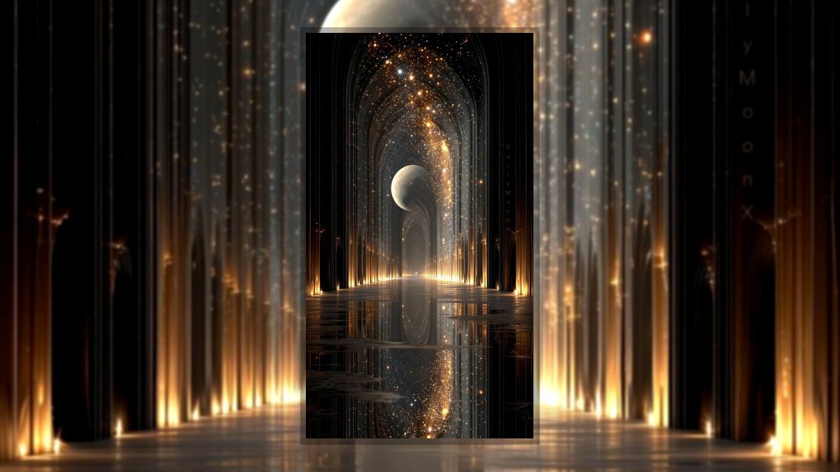 Aurora Amelia Joplin: Két tér között című vers illusztrációja a Múzsák Könyvtárában