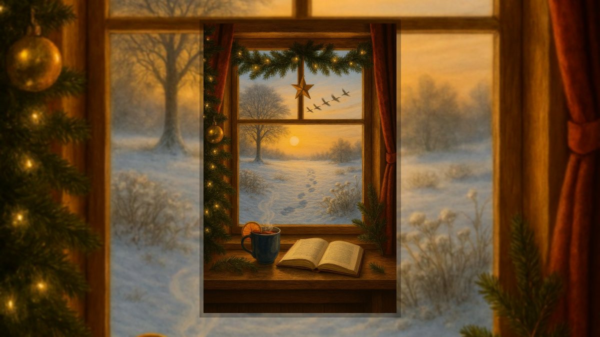 Végh Éva Ive: Megpihenő szeretet című vers illusztrációja a Múzsák Könyvtárában