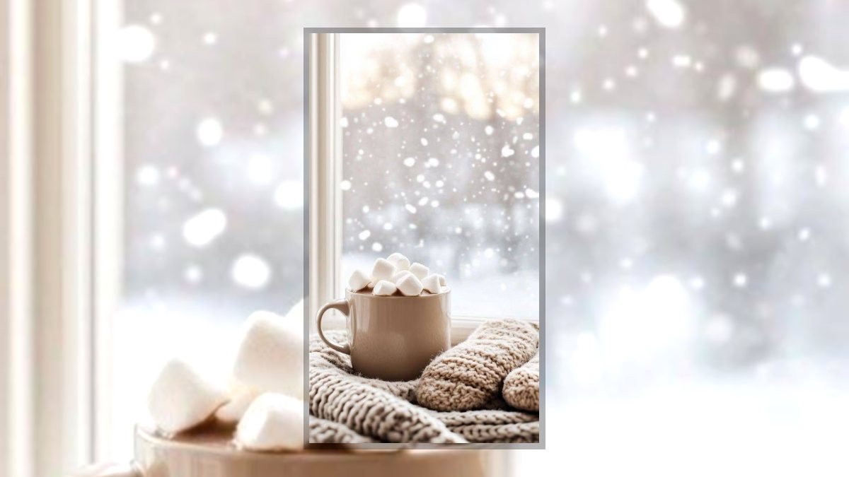 Papp-Erdei Barbara(Barbara Liney Woods): Téli haikuk című vers illusztrációja a Múzsák Könyvtárában