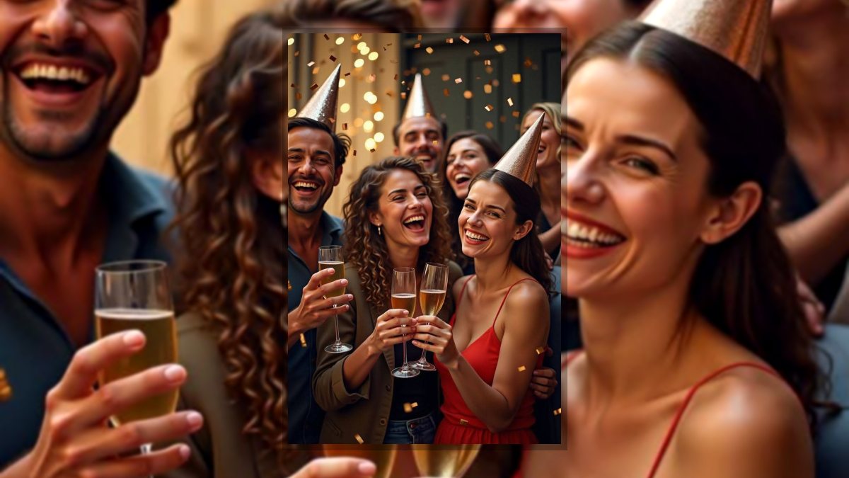 Soósné Balassa Eszter: Szilveszter című vers illusztrációja a Múzsák Könyvtárában