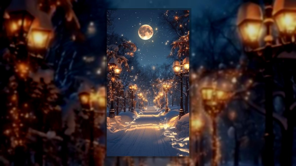 Lajos Anikó: Hócsend című vers illusztrációja a Múzsák Könyvtárában