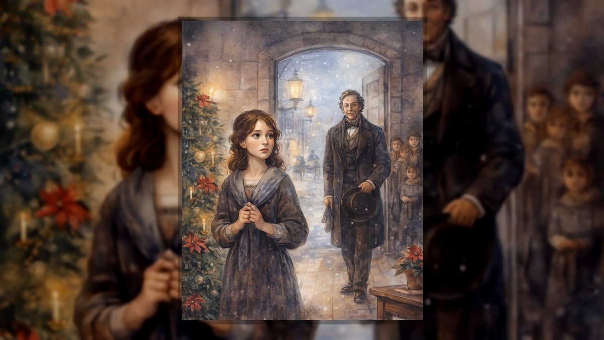 Varga-Ipacs Eszter: Netti titkos karácsonya című novella illusztrációja a Múzsák Könyvtárában.