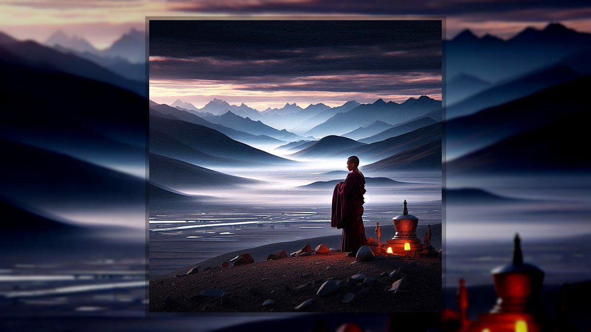 Balogh Erika: Gendün gondolatai című novella illusztrációja a Múzsák Könyvtárában.