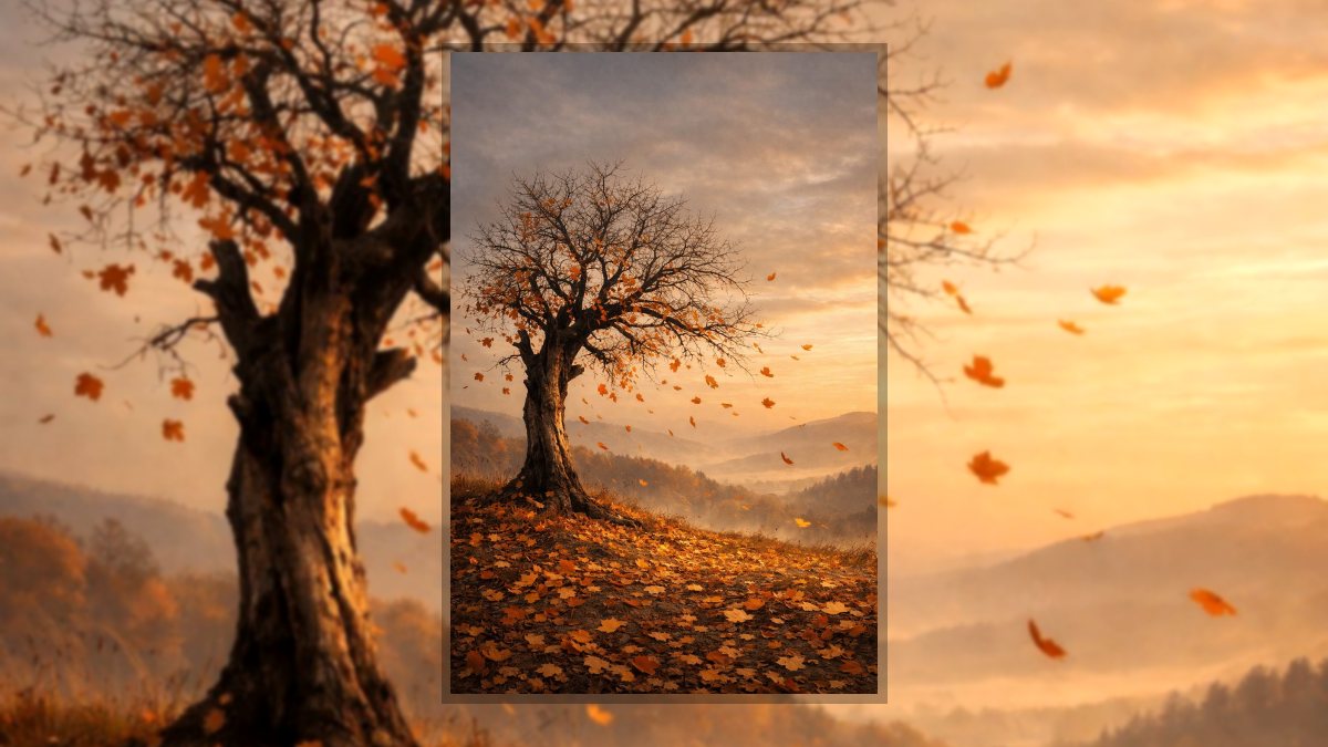 Tőkés Liliána: Fák hava című vers illusztrációja a Múzsák Könyvtárában