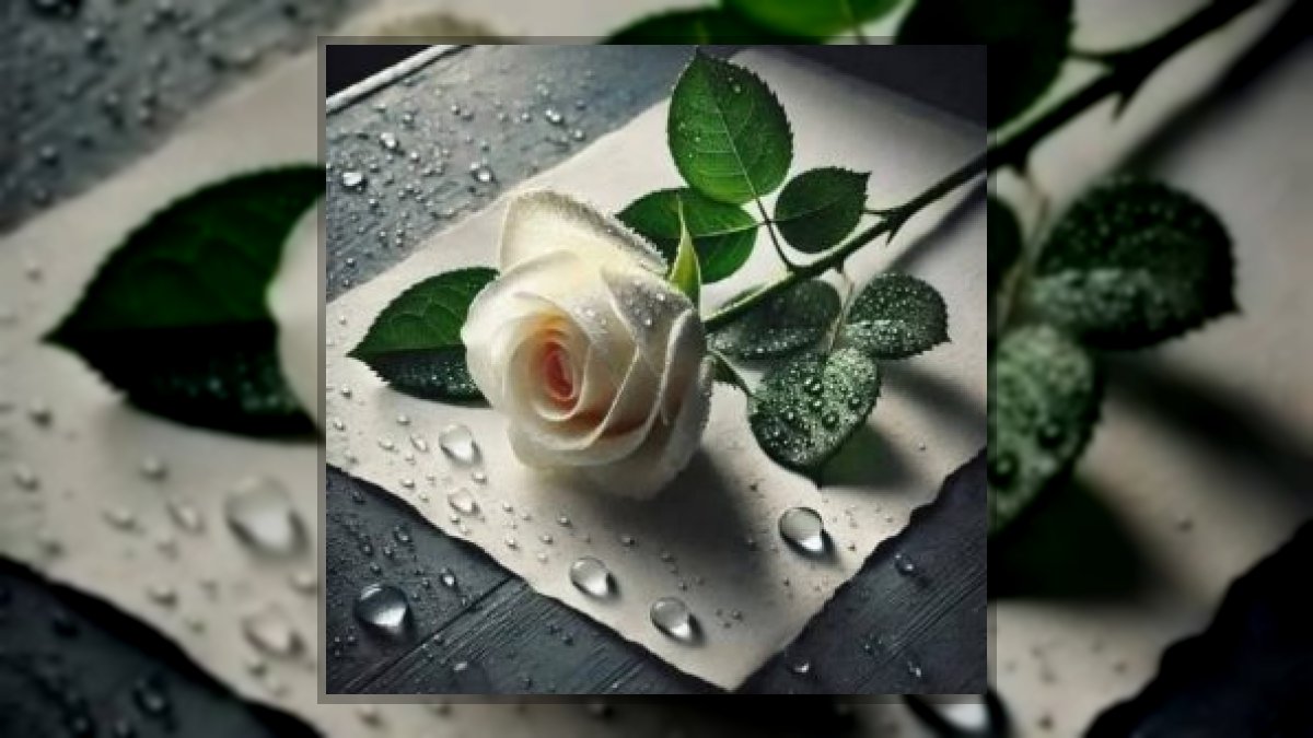 Fekete Ida Virág: A rózsák éjjel sírnak című vers illusztrációja a Múzsák Könyvtárában