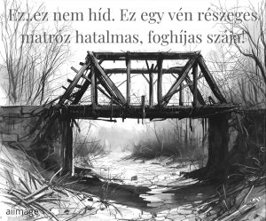 Gyurkó Mónika: Bátrak hídja című novella illusztrációja a Múzsák Könyvtárában.