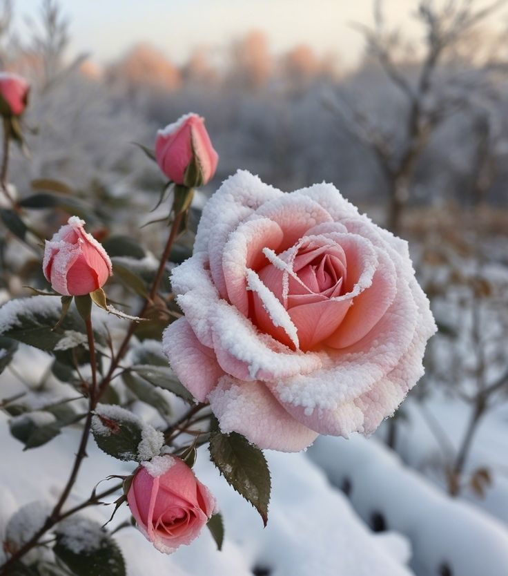 Papp-Erdei Barbara(Barbara Liney Woods): Fagyos rózsák című vers illusztrációja a Múzsák Könyvtárában