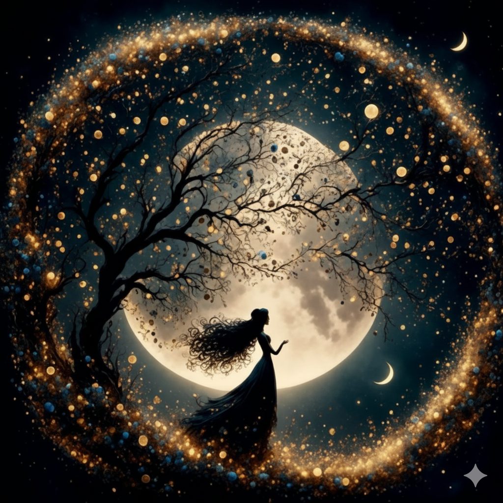 Brettnerné Ónadi Krisztina: Napforduló című vers illusztrációja a Múzsák Könyvtárában