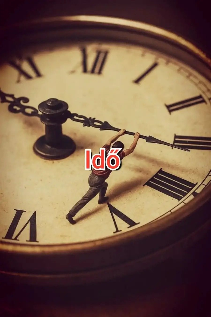 Gábor Edit: Az idő tréfája című vers illusztrációja a Múzsák Könyvtárában