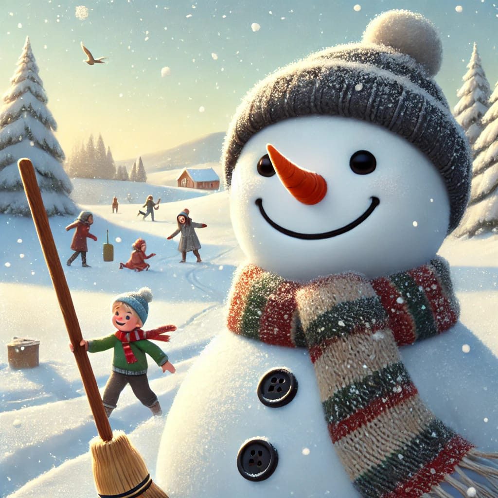 Aurora Amelia Joplin: A Hóember mosolya című vers illusztrációja a Múzsák Könyvtárában