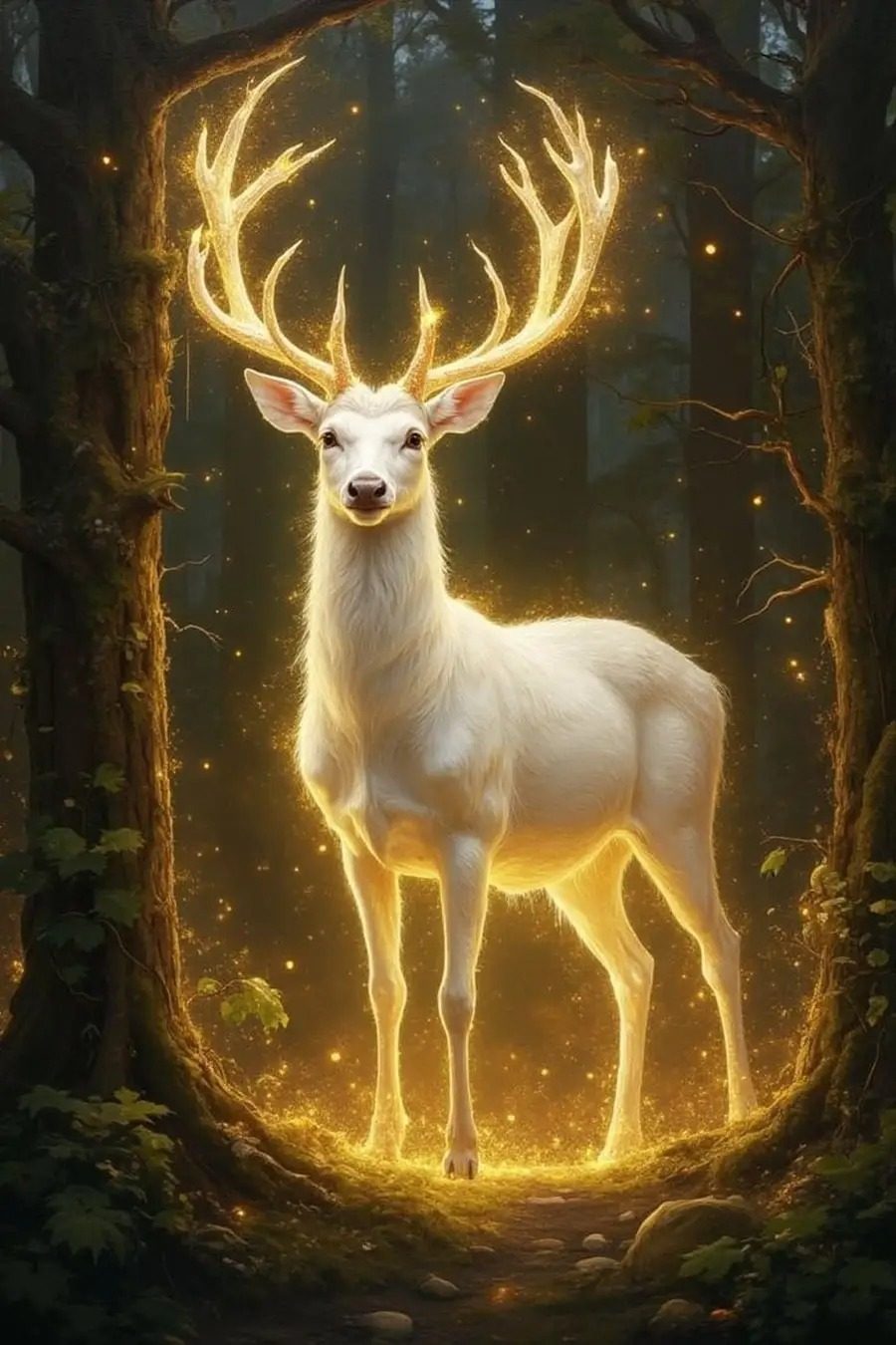 Gábor Edit: Csodaszarvas című vers illusztrációja a Múzsák Könyvtárában