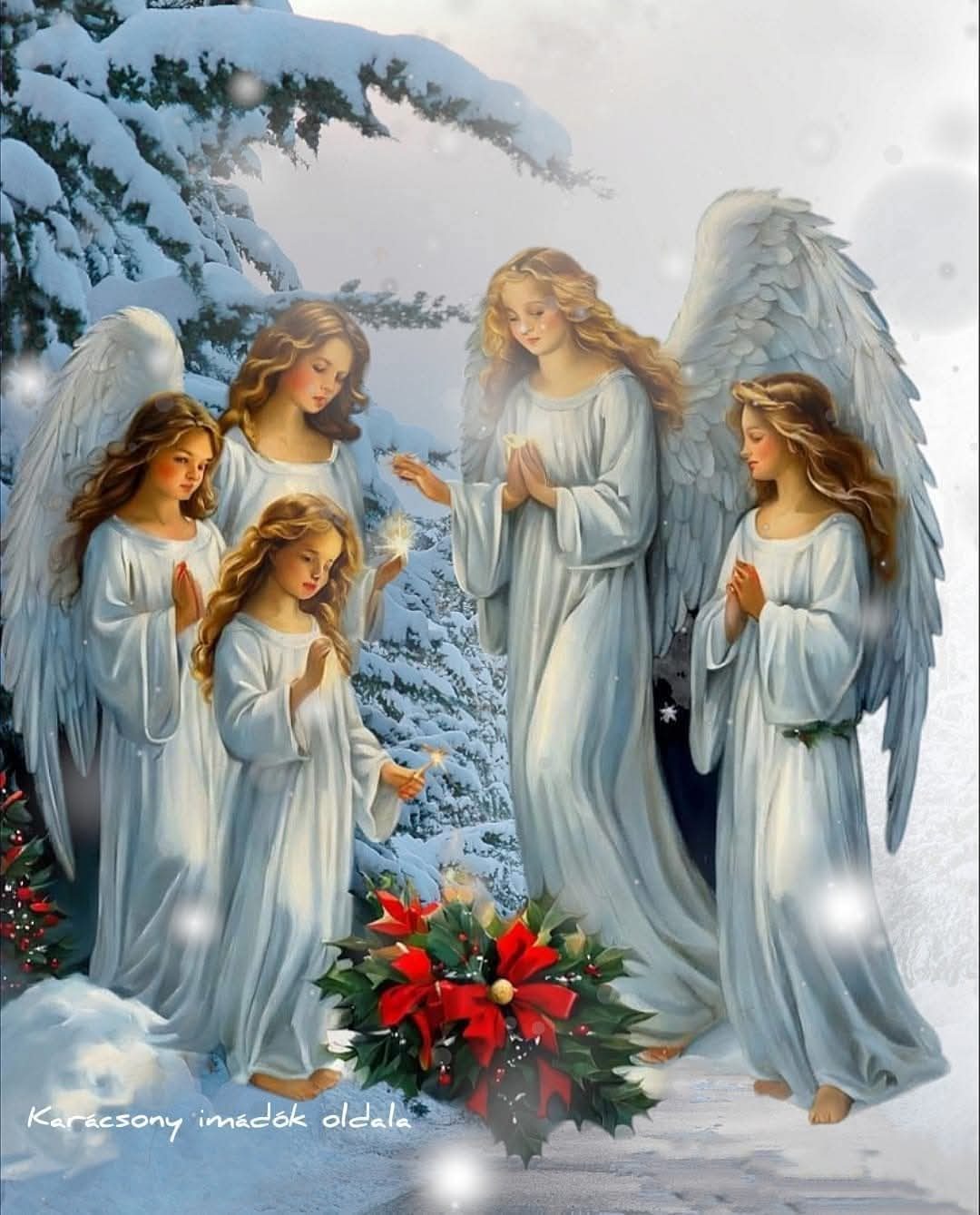 Soósné Balassa Eszter: A Múzsák Angyala című vers illusztrációja a Múzsák Könyvtárában