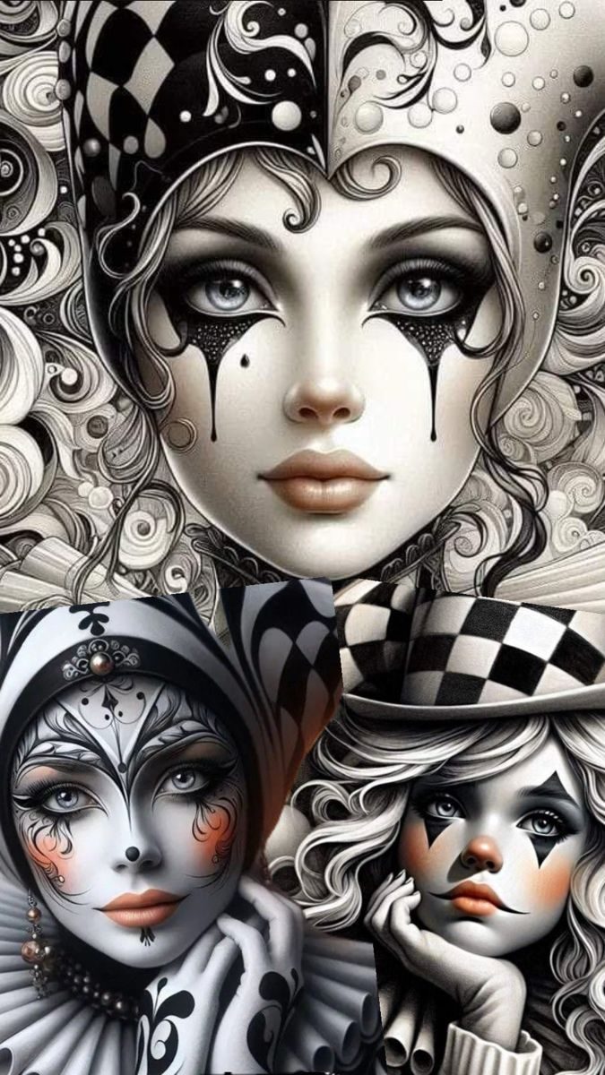 Natali Sanders: Farsangolások című vers illusztrációja a Múzsák Könyvtárában