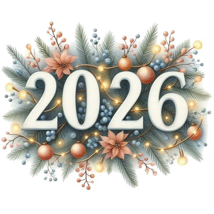 Papp-Erdei Barbara(Barbara Liney Woods): Új év köszöntő című vers illusztrációja a Múzsák Könyvtárában