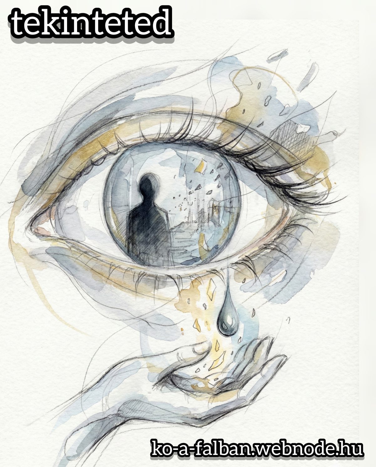 Molnár Csaba Bertalan: Tekinteted című vers illusztrációja a Múzsák Könyvtárában