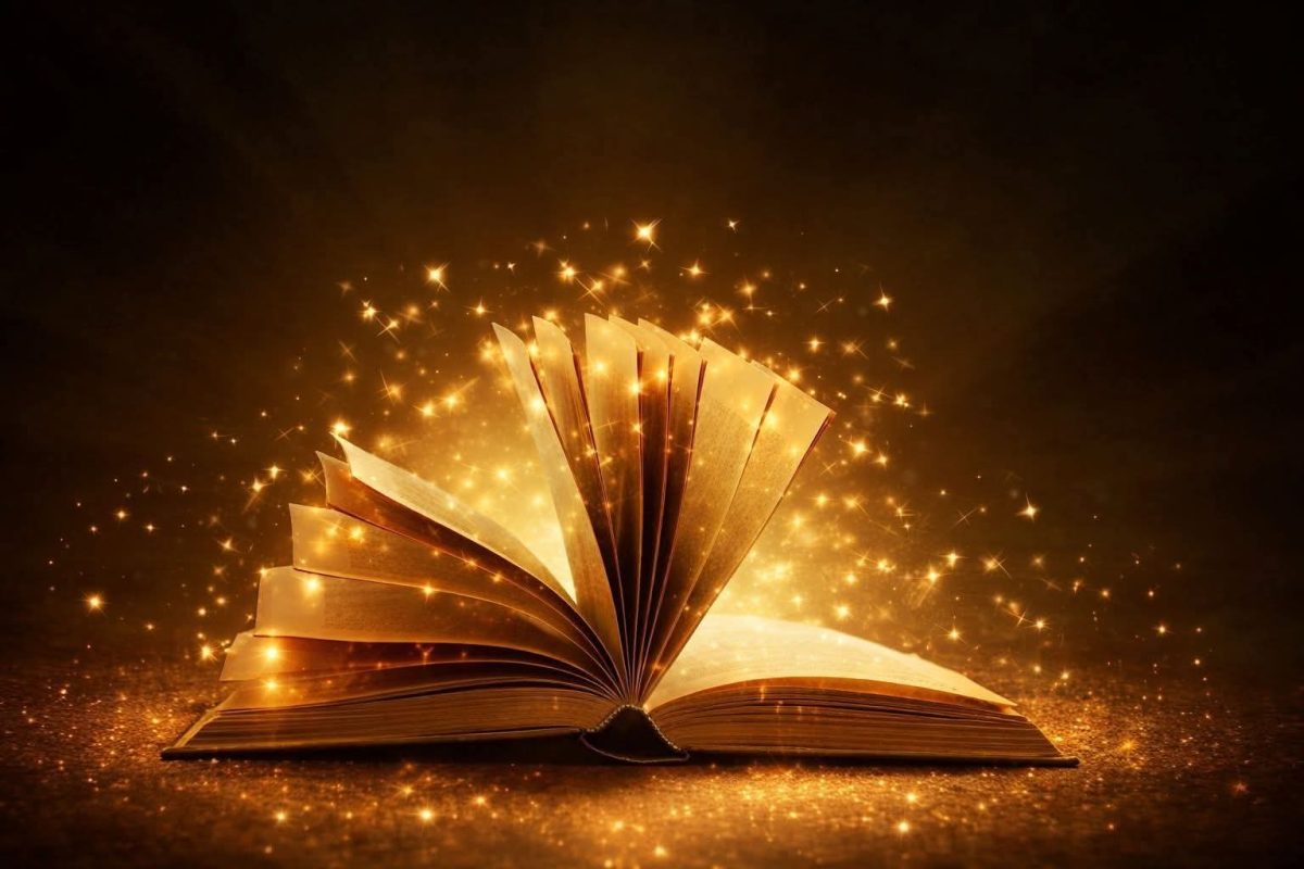 Gyólay Karolina: Sorsod könyve című vers illusztrációja a Múzsák Könyvtárában