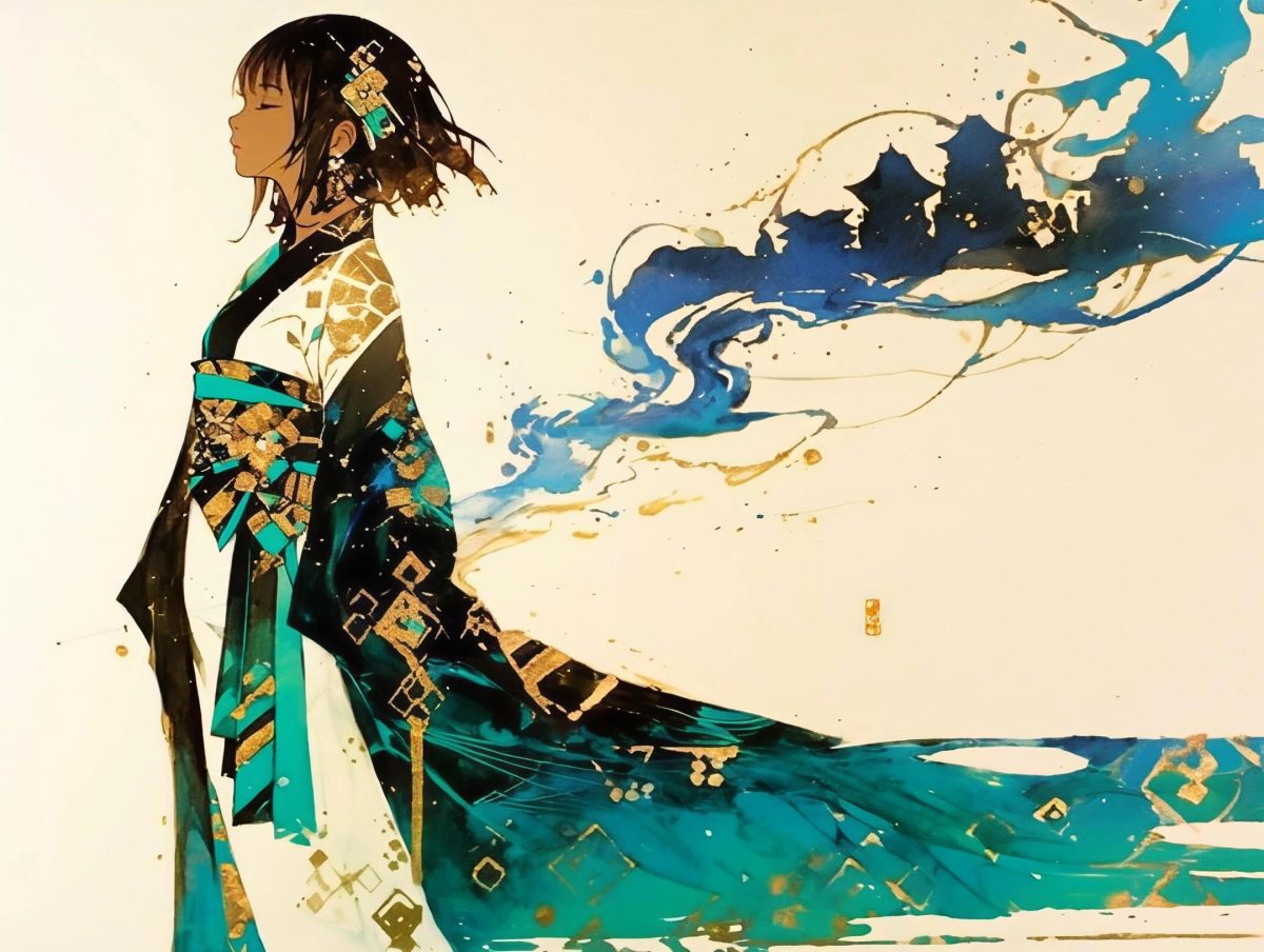 Emi - Shinykiui: Introvertált én című vers illusztrációja a Múzsák Könyvtárában