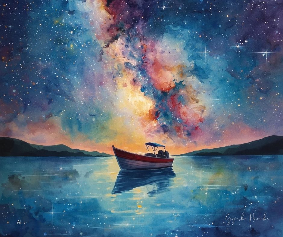 Gyurkó Mónika: Iszapos illatok című vers illusztrációja a Múzsák Könyvtárában