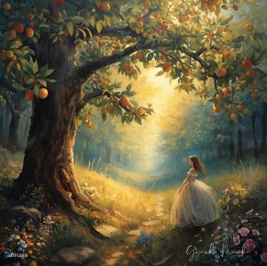 Gyurkó Mónika: A szerencsehozó üvegfa című mese illusztrációja a Múzsák Könyvtárában