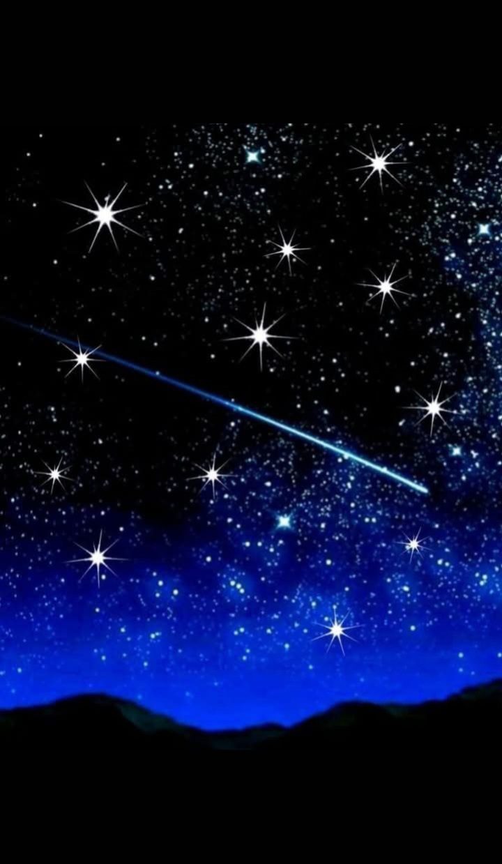 Fekete Ida Virág: Csillaghullás című vers illusztrációja a Múzsák Könyvtárában