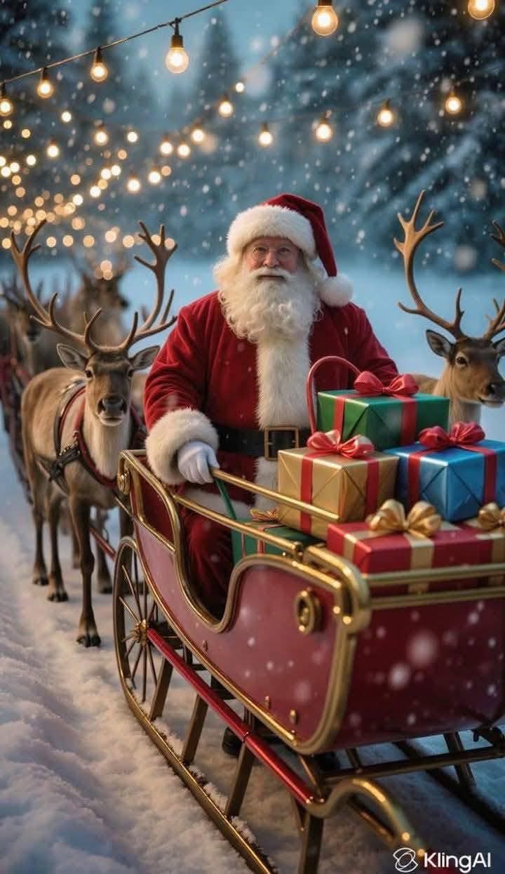 Vasasné Koszla Beáta: Télapó című vers illusztrációja a Múzsák Könyvtárában