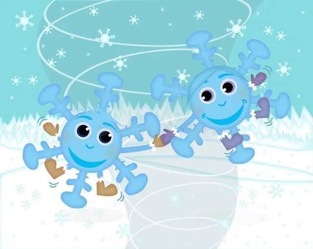 Garami Nelli: Hópihék tánca című vers illusztrációja a Múzsák Könyvtárában