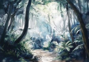 Balogh Erika: Lélekkút vándora - Tükörtörés című novella illusztrációja a Múzsák Könyvtárában.