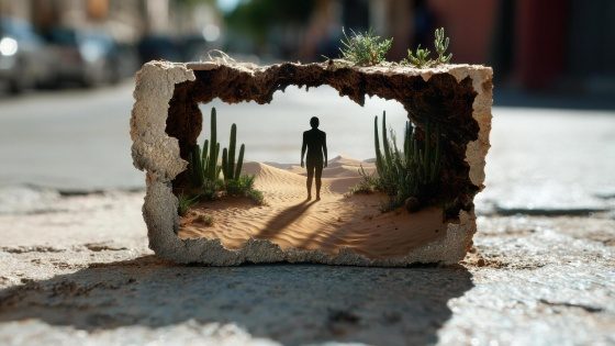 Tasi83: AZ ÜRESSÉG EGYENLETEI című vers illusztrációja a Múzsák Könyvtárában