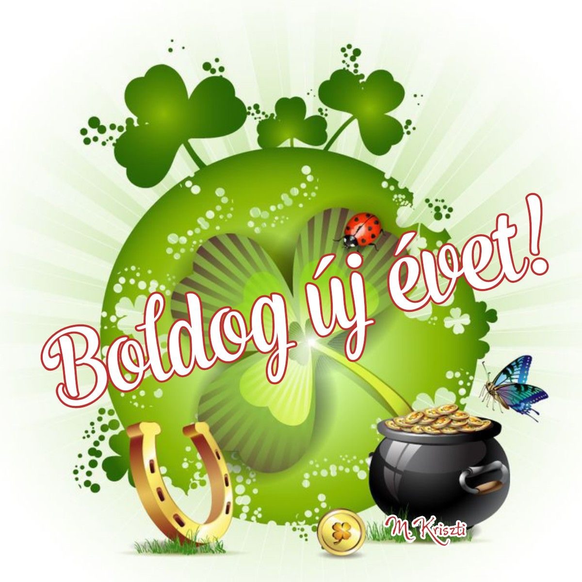 Márkus Katalin/Kata/: Szilveszter éjjelén című vers illusztrációja a Múzsák Könyvtárában