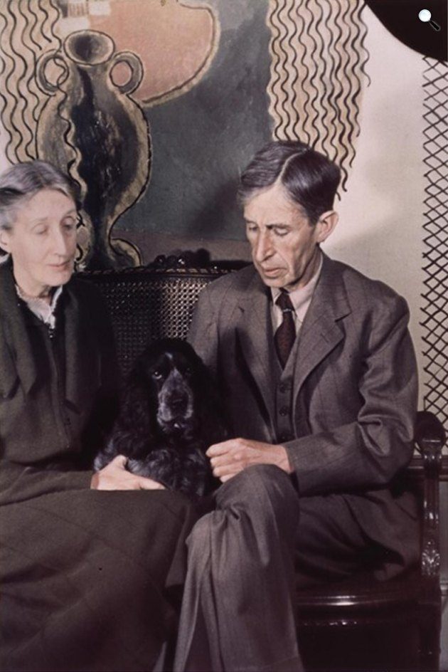 Balogh Erika: Virginia Woolf és Leonard Woolf – utolsó beszélgetés című novella illusztrációja a Múzsák Könyvtárában.