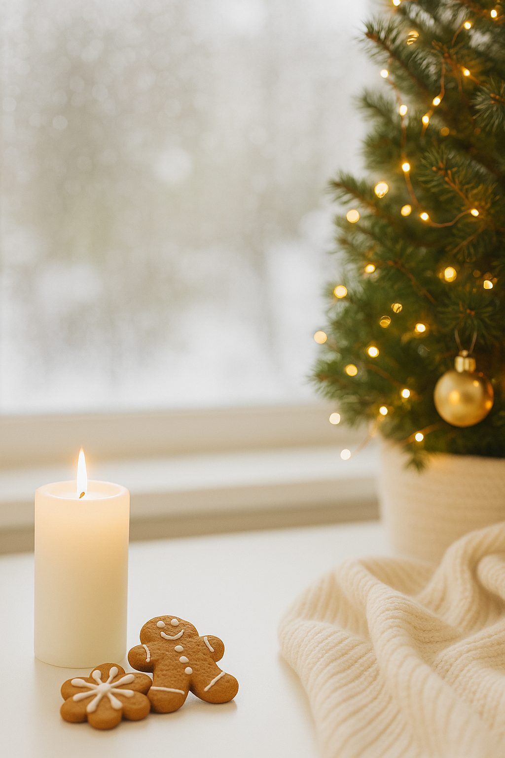 Aurora Amelia Joplin: Fenyőillat és gyertyafény című vers illusztrációja a Múzsák Könyvtárában