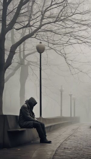 Garajszki Rozika: A buszmegállóban című novella illusztrációja a Múzsák Könyvtárában.