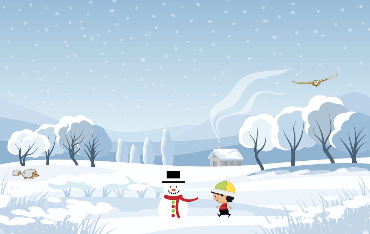 Brettnerné Ónadi Krisztina: Decemberi hangulatok című vers illusztrációja a Múzsák Könyvtárában