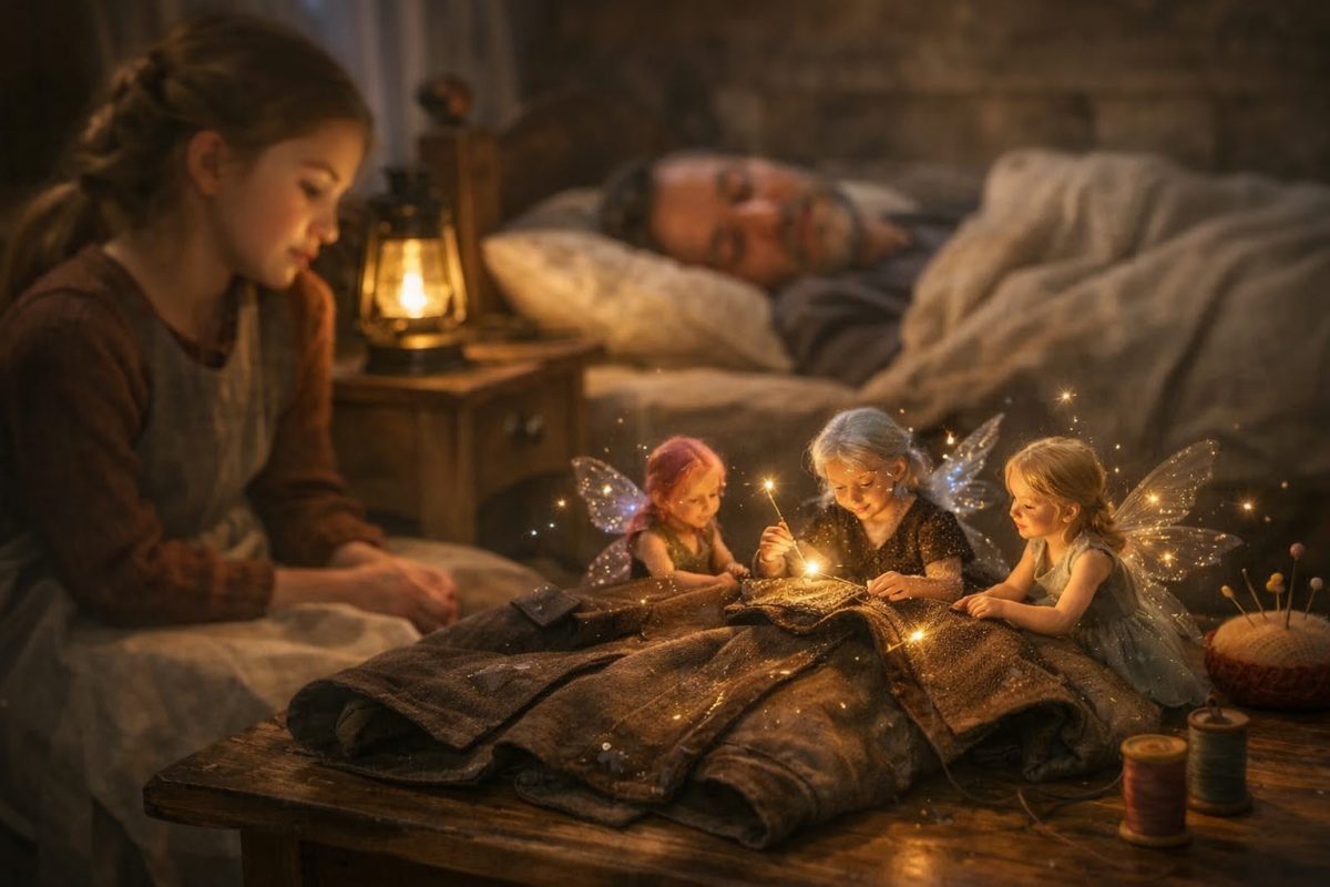 Aurora Amelia Joplin: A három tündér varázstűje című novella illusztrációja a Múzsák Könyvtárában.