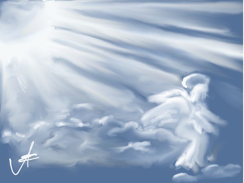 Vasasné Koszla Beáta: Karácsonyi levél című vers illusztrációja a Múzsák Könyvtárában