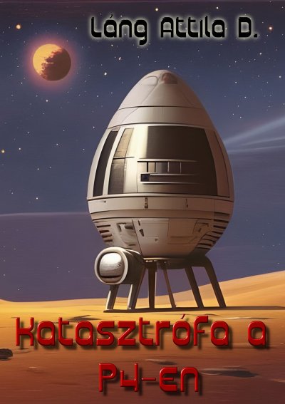 Láng Attila D.: Katasztrófa a P4-en című Sci-fi könyvének borítója